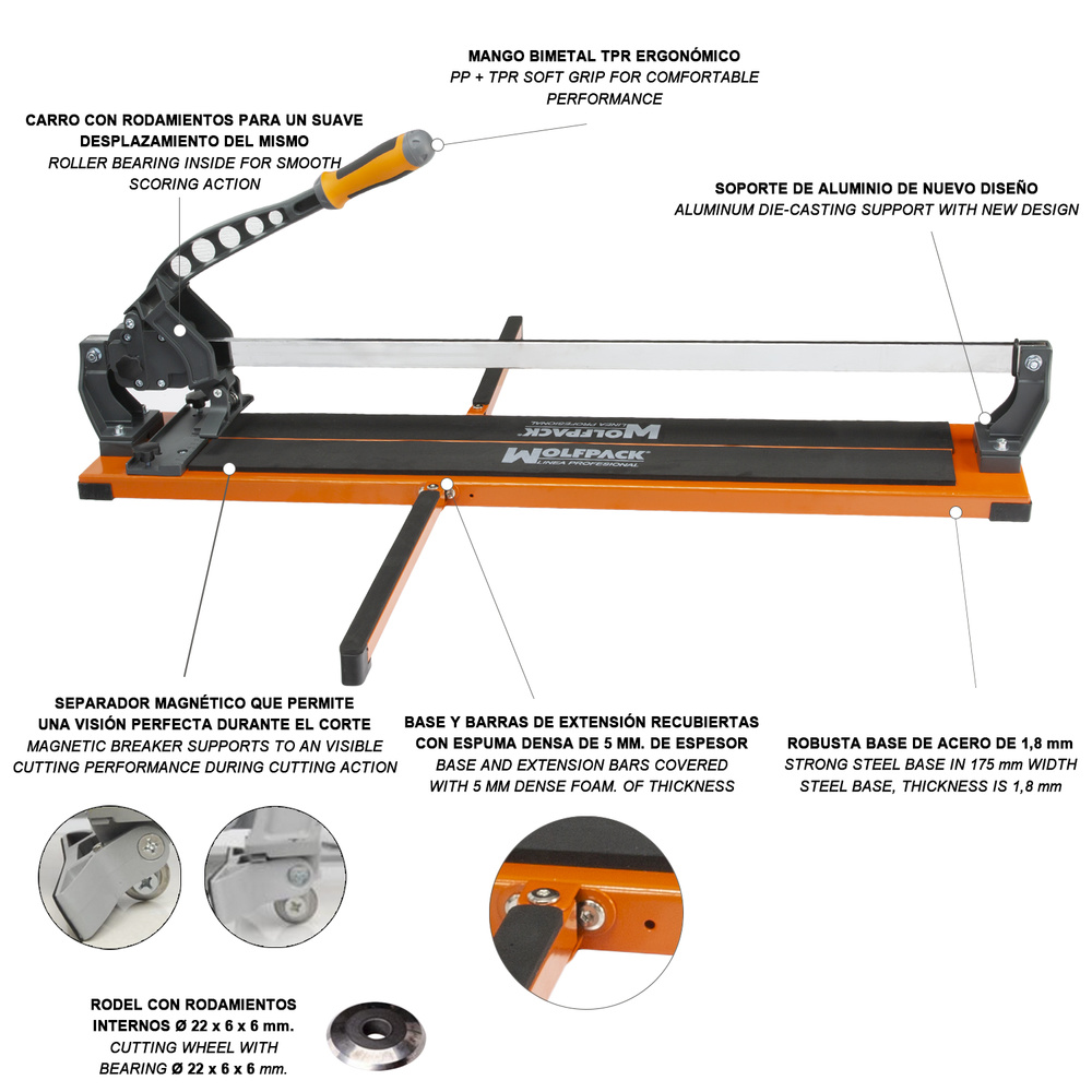 Cortazulejos Wolfpack Profesional 800 mm.c